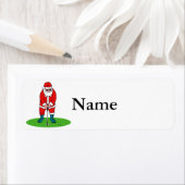 Étiquette Père Noël joue au golf (En situation)