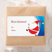 Étiquette Père Noël Joyeux Noël (En situation)