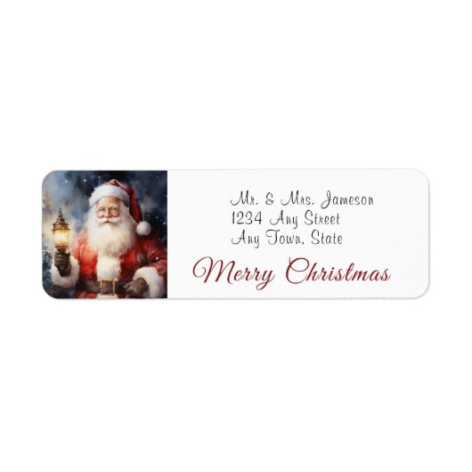 Étiquette Père Noël Joyeux Noël   (Devant)