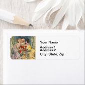 Étiquette Père Noël Kisses Vintage Christmas (En situation)