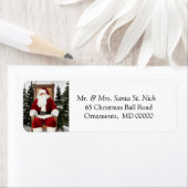 Étiquette Père Noël Lap Joyeux Noël Cartes Adresse de retour (En situation)