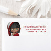 Étiquette Père Noël Little Helper Elf Christmas d3 (En situation)