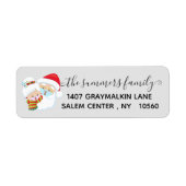 Étiquette Père Noël manuscrite Mme Claus Noël 2020 Adresse (Devant)