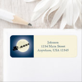 Étiquette Père Noël Pirate Ship avec Dauphins Noël (En situation)