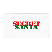 Étiquette Père Noël secrète (Devant)
