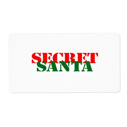 Étiquette Père Noël secrète (Devant)