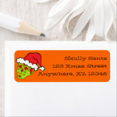 Étiquette Père Noël Sugar Skull (En situation)