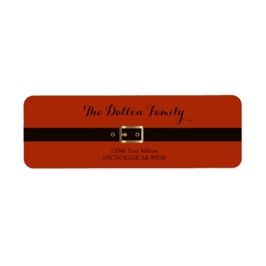 Étiquette Père Noël Suit, Noël (Devant)