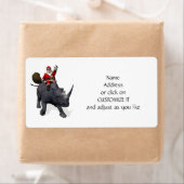 Étiquette Père Noël Sur Rhino Rhinoceros (En situation)