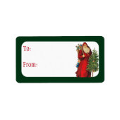 Étiquette Père Noël vintage (Devant)