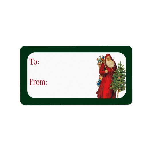 Étiquette Père Noël vintage (Devant)