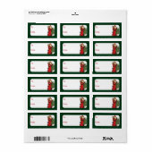 Étiquette Père Noël vintage (Feuille entière)