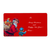 ÉTIQUETTE PÈRE NOËL VINTAGE 2 (Devant)