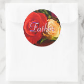 Étiquette Père rouge rose jaune (Sac)