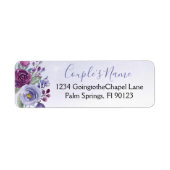 Étiquette Periwinkle Fuchsia Blush Watercolor Floral Wedding (Devant)