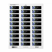 Étiquette Periwinkle Iris Floral Wedding  (Feuille entière)