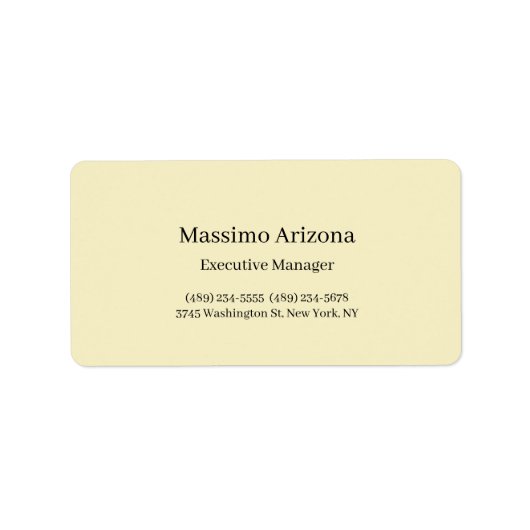 Étiquette Perle Dorée Simple Professionnel Moderne Minimalis (Devant)