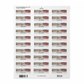 Étiquette Perles et bijoux d'amour de la Saint-Valentin roug (Feuille entière)