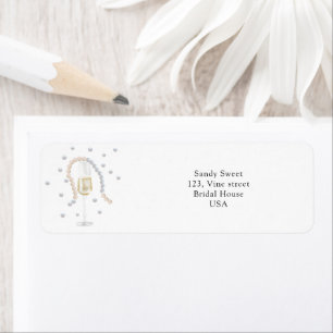 Étiquette Perles & Prosecco - douche nuptiale
