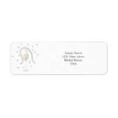 Étiquette Perles & Prosecco - douche nuptiale (Devant)