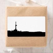 Étiquette Permis d'expédition Silhouette de forage (En situation)