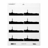 Étiquette Permis d'expédition Silhouette de forage (Feuille entière)