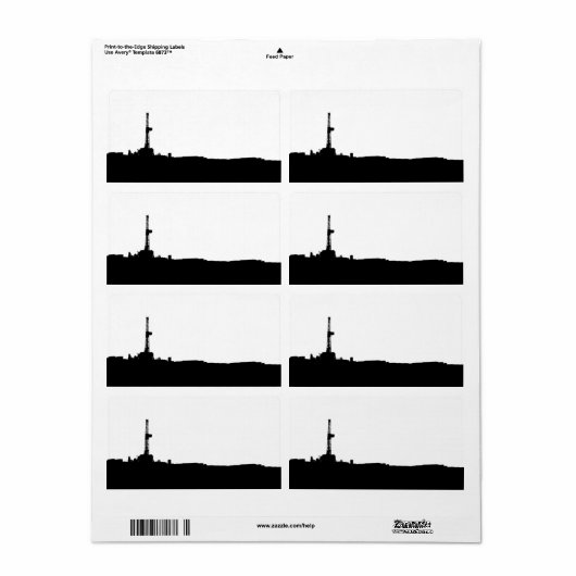 Étiquette Permis d'expédition Silhouette de forage (Feuille entière)