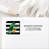 Étiquette Perroquet coloré (En situation)