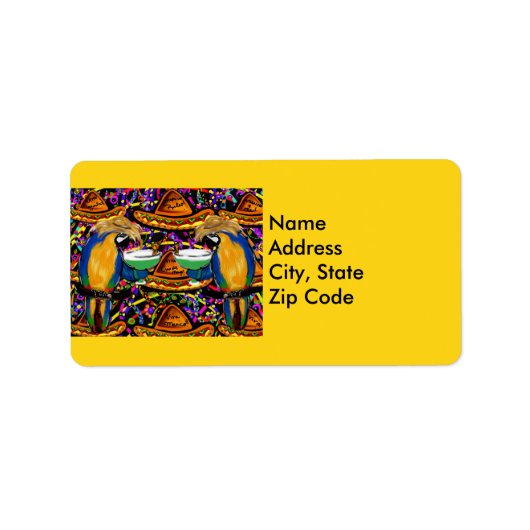 Étiquette Perroquets (Devant)