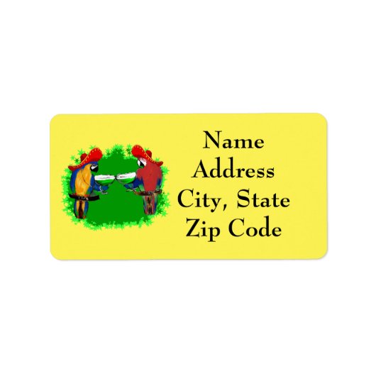 Étiquette Perroquets (Devant)