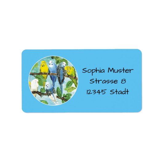 Étiquette Perruche | (Devant)