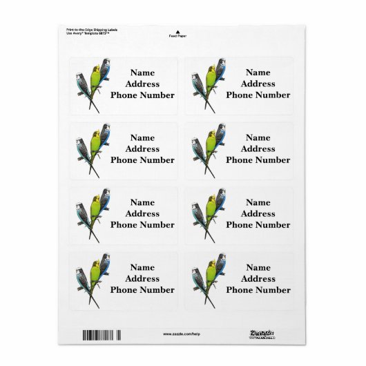 Étiquette Perruques colorées Image (Feuille entière)