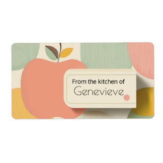 Étiquette Personalized baked goods label - retro inspired