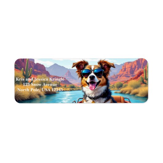 Étiquette Personalized Cartoon Dog Return Address Label (Devant)