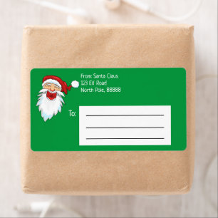 Étiquette Personalized Christmas Santa Claus Mailing Label