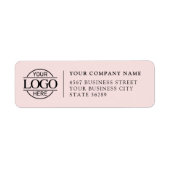 Étiquette Personalized Modern Business Logo Return Address (Devant)