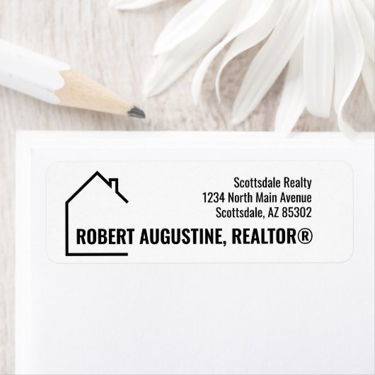 Étiquette Personalized Realtor Return Address Label (En situation)