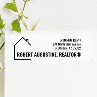 Étiquette Personalized Realtor Return Address Label