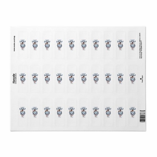 Étiquette Personalized Super Mom with Son and Daughter Gift (Feuille entière)