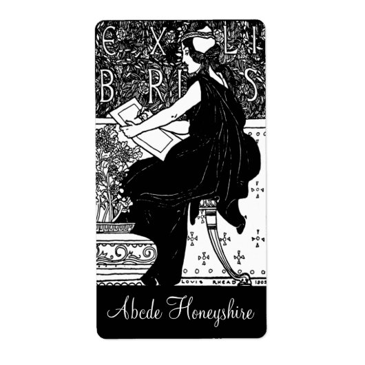 Étiquette Personalized Vintage Lady (Devant)