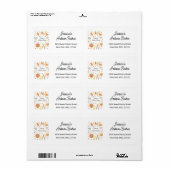 Étiquette Personalized Watercolor Pastry Bakery Address (Feuille entière)