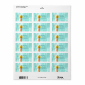 Étiquette Personnalisable 60e anniversaire retour/étiquettes (Feuille entière)