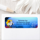 Étiquette personnalisable Auriga Threadfin Butterf (En situation)