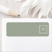 Étiquette Personnalisable avec Monogramme à trois lettres (En situation)
