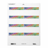 ÉTIQUETTE personnalisable d'ARMURE LUMINEUSE - (Feuille entière)
