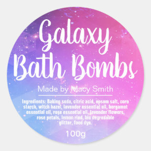Étiquette personnalisable de bombe de Bath