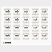 Étiquette personnalisable Gingham fait main HM003_ (Feuille)