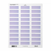 Étiquette personnalisable Pale Lavender Blank (Feuille entière)