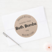 Étiquette personnalisable pour des bombes de Bath (Enveloppe)