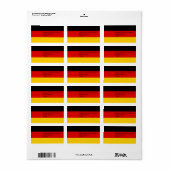 Étiquette personnalisé avec drapeau d'Allemagne (Feuille entière)